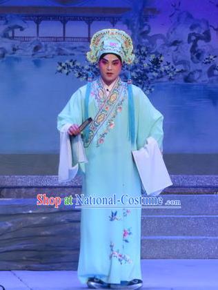 Chinese Guangdong Opera Young Male Zhu Zhong Apparels Costumes and Headwear Traditional Cantonese Opera Niche Garment Xiaosheng Clothing