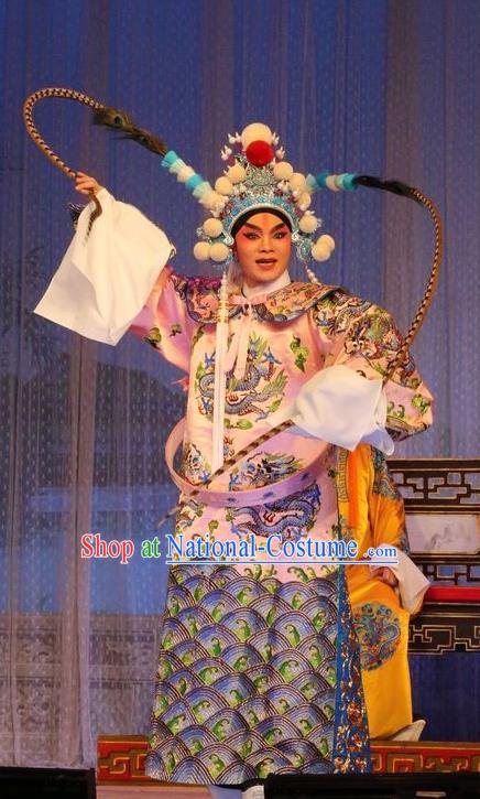 Chinese Guangdong Opera Childe Guo Ai Apparels Costumes and Headwear Traditional Cantonese Opera Young Male Garment Prince Consort Clothing