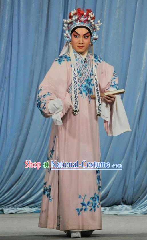 The Sword Chinese Guangdong Opera Young Male Apparels Costumes and Headwear Traditional Cantonese Opera Wusheng Garment Wang Han Clothing