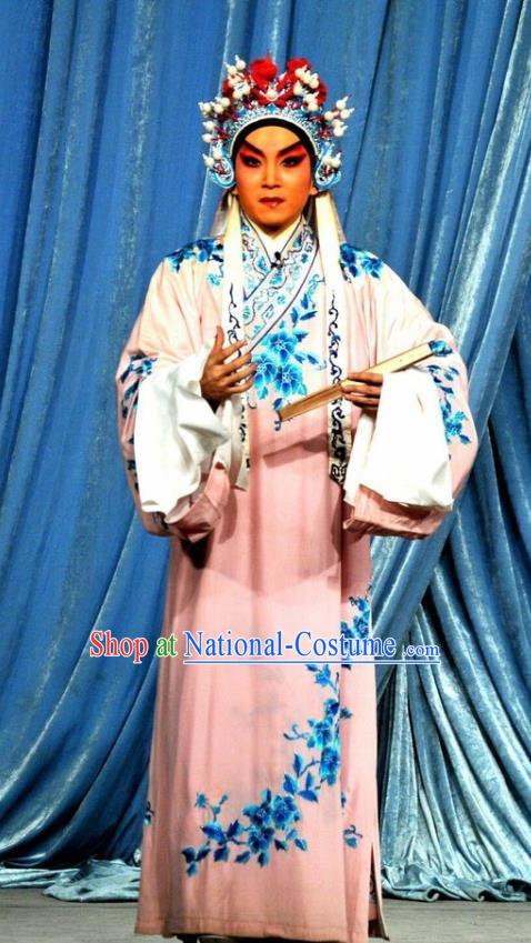 The Sword Chinese Guangdong Opera Young Male Apparels Costumes and Headwear Traditional Cantonese Opera Wusheng Garment Wang Han Clothing