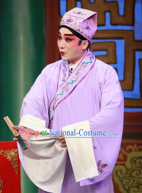 San Kan Yu Mei Chinese Guangdong Opera Young Male Apparels Costumes and Headwear Traditional Cantonese Opera Xiaosheng Garment Physician Clothing