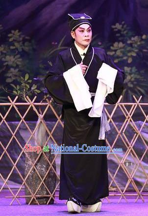 Chinese Guangdong Opera Xiaosheng Pang Qiao Apparels Costumes and Headwear Traditional Cantonese Opera Young Male Garment Niche Clothing