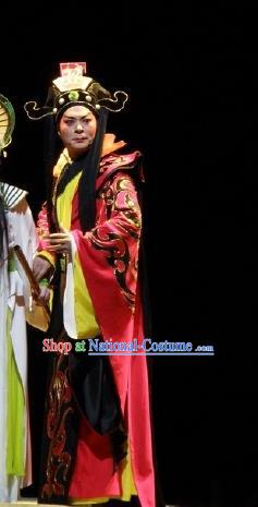 Nan Yue Gong Ci Chinese Guangdong Opera King Zhao Tuo Apparels Costumes and Headwear Traditional Cantonese Opera Duke Garment Lord Clothing