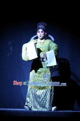 Shuang Qiang Lu Wenlong Chinese Guangdong Opera Xiaosheng Apparels Costumes and Headwear Traditional Cantonese Opera Young Male Garment Official Wang Zuo Clothing