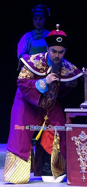 Chinese Traditional Qing Dynasty Official Apparels Costumes and Headwear Historical Drama Thirteen Trades Monopoly Minister Garment Clothing