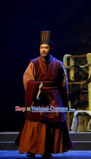 Chinese Traditional Northern Wei Dynasty Minister Apparels Costumes Historical Drama Bei Wei Feng Yang Ancient Official Garment Clothing and Headwear