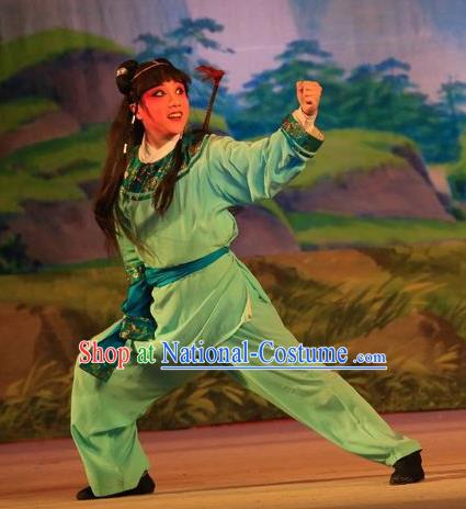 Xu Jiujing Chinese Guangdong Opera Young Boy Apparels Costumes and Headwear Traditional Cantonese Opera Wa Wa Sheng Garment Livehand Clothing