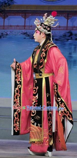 Luo Shui Qing Meng Chinese Guangdong Opera Cao Pi Apparels Costumes and Headwear Traditional Cantonese Opera Duke Garment King Clothing