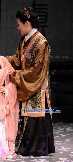 Chinese Historical Drama Phoenix Hairpin Ancient Noble Dame Garment Costumes Traditional Elderly Female Dress Countess Apparels and Headdress