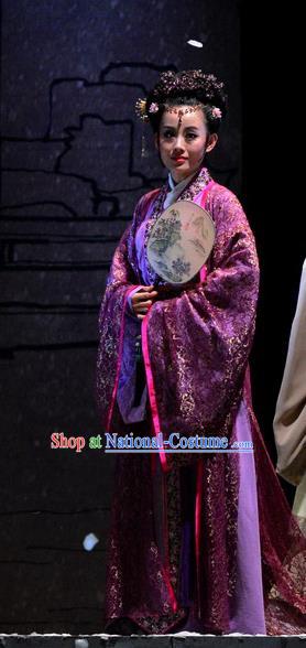 Chinese Historical Drama Phoenix Hairpin Ancient Young Madam Garment Costumes Traditional Stage Show Actress Dress Tang Wan Apparels and Headdress