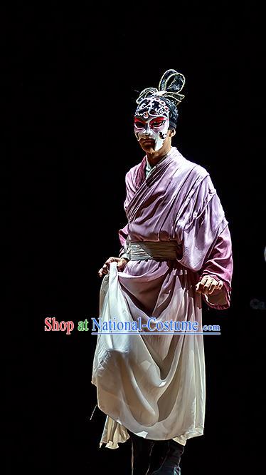 Chinese Traditional Stage Performance Male Role Apparels Costumes Historical Drama The Prince of Lanling Ancient Actor Garment Clothing and Headwear