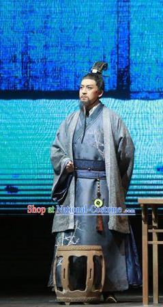 Chinese Traditional Stage Performance Historical Drama Da Song Yu Shi Apparels Costumes Ancient Minister Garment Song Dynasty Censor Zhao Bian Clothing and Headwear