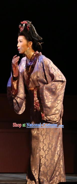 Chinese Historical Drama King of Nanyue Ancient Noble Concubine Garment Costumes Traditional Stage Show Rani Dress Han Dynasty Countess Apparels and Headpieces