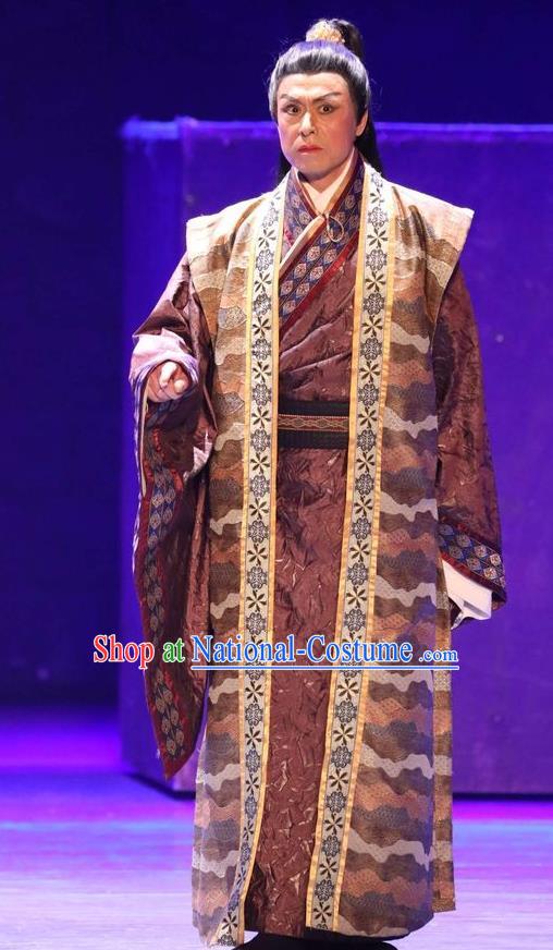 Chinese Traditional Jin Dynasty Scholar Shan Tao Clothing Stage Performance Historical Drama Guang Ling San Apparels Costumes Ancient Official Garment and Headwear