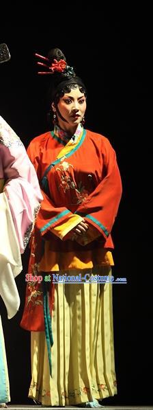 Chinese Sichuan Opera Highlights Village Woman Garment Costumes and Headdress Cao Min Song Shijie Traditional Peking Opera Civilian Female Dress Apparels