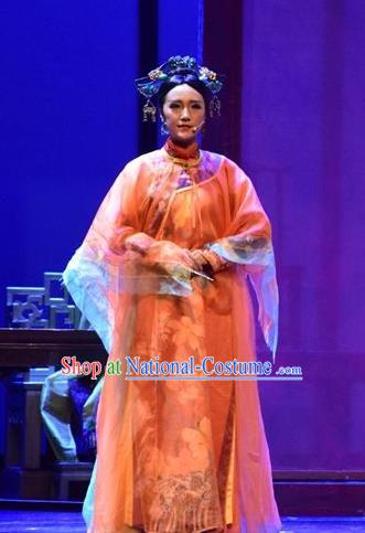 Chinese Historical Drama Empresses In Palace Ancient Palace Woman Garment Costumes Traditional Stage Show Dress Qing Dynasty Imperial Consort Apparels and Headpieces