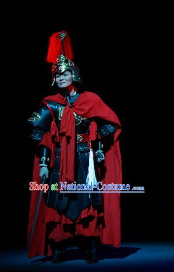 Chinese Traditional Spring and Autumn Period General Clothing Stage Performance Historical Drama Yao Li And Qing Ji Apparels Costumes Ancient Warrior Armor Garment and Headwear