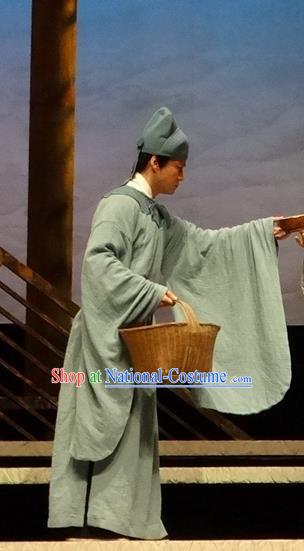 Chinese Traditional Song Dynasty Scholar Clothing Stage Performance Historical Drama Han Wengong Apparels Costumes Ancient Young Male Garment and Headwear