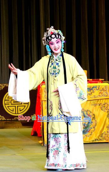 Chinese Sichuan Opera Highlights Diva Garment Costumes and Headdress He Gong Huan Qing Traditional Peking Opera Princess Consort Dress Rani Apparels