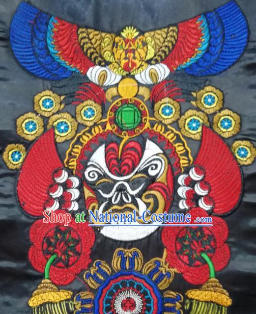 Chinese Traditional Embroidered Face Mask Pattern Cloth Patch Decoration Embroidery Craft Embroidered Accessories