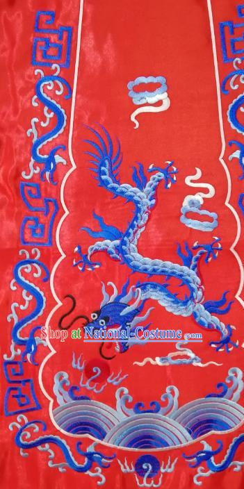 Chinese Traditional Embroidered Dragon Pattern Red Dress Patch Decoration Embroidery Craft Embroidered Accessories