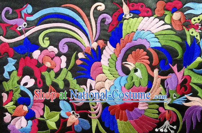 Chinese Traditional Embroidered Flowers Birds Pattern Patch Cloth Decoration Embroidery Craft Embroidered Accessories