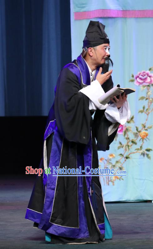 Chinese Sichuan Opera Old Man Apparels Costumes and Headpieces Peking Opera Highlights Adviser Garment Bookkeeper Clothing