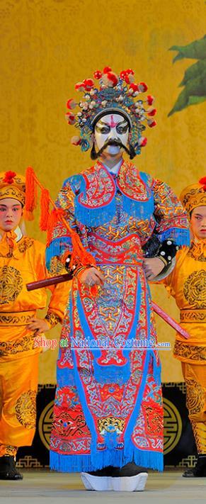 Sui Chao Luan Chinese Sichuan Opera Soldier Apparels Costumes and Headpieces Peking Opera Highlights Martial Man Garment General Shang Situ Clothing