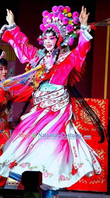 Chinese Sichuan Opera Highlights Tao Ma Tan Garment Costumes and Headdress Bei Mang Mountain Traditional Peking Opera Actress Dress Imperial Consort Wei Apparels