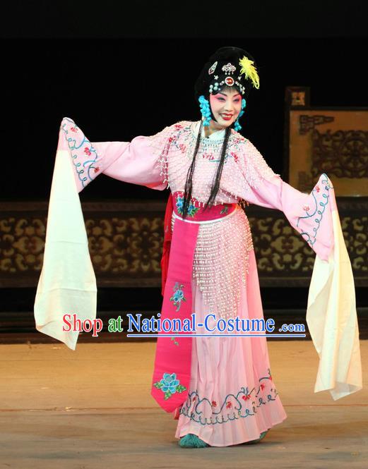 Chinese Sichuan Opera Highlights Rich Lady Garment Costumes and Headdress En Chou Ji Traditional Peking Opera Hua Tan Dress Actress Bu Qiaozhen Apparels