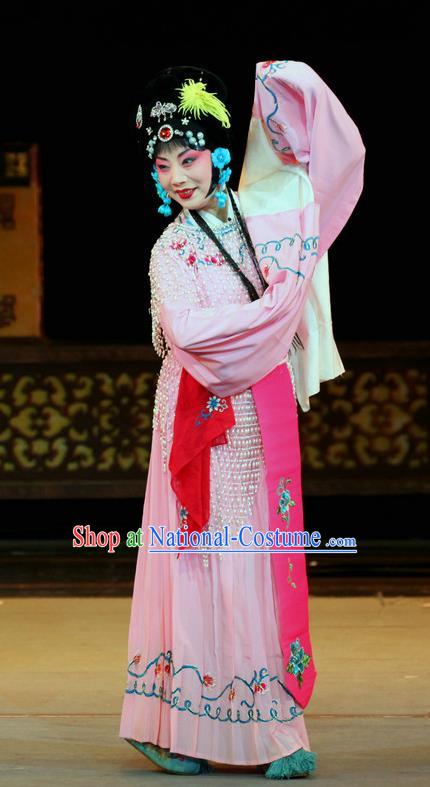 Chinese Sichuan Opera Highlights Rich Lady Garment Costumes and Headdress En Chou Ji Traditional Peking Opera Hua Tan Dress Actress Bu Qiaozhen Apparels