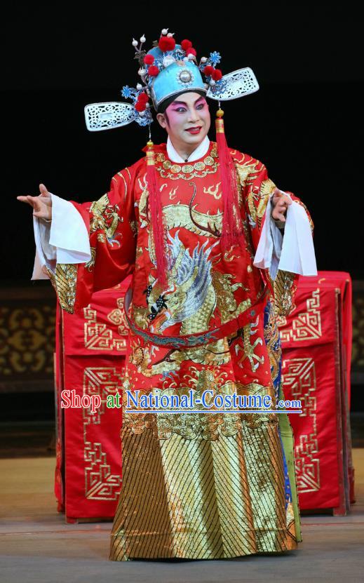 En Chou Ji Chinese Sichuan Opera Number One Scholar Apparels Costumes and Headpieces Peking Opera Highlights Young Male Garment Official Shi Zizhang Clothing