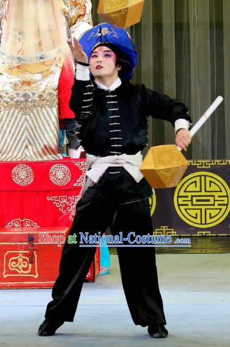 Da Hu Shou Xiao Chinese Sichuan Opera Swordsman Apparels Costumes and Headpieces Peking Opera Highlights Martial Male Garment Wusheng Li Cunxiao Clothing