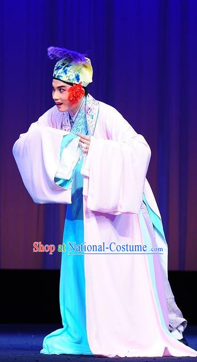 Wu Song Chinese Sichuan Opera Ricn Childe Apparels Costumes and Headpieces Peking Opera Highlights Xiaosheng Garment Young Male Ximen Qing Clothing