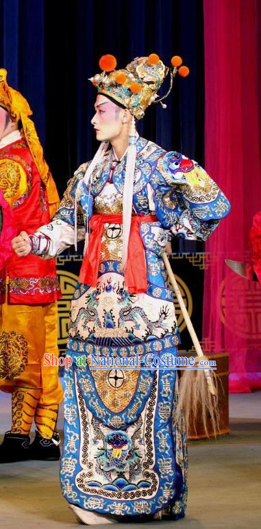 Dan Dao Hui Chinese Sichuan Opera General Apparels Costumes and Headpieces Peking Opera Highlights Wusheng Garment Martial Male Clothing