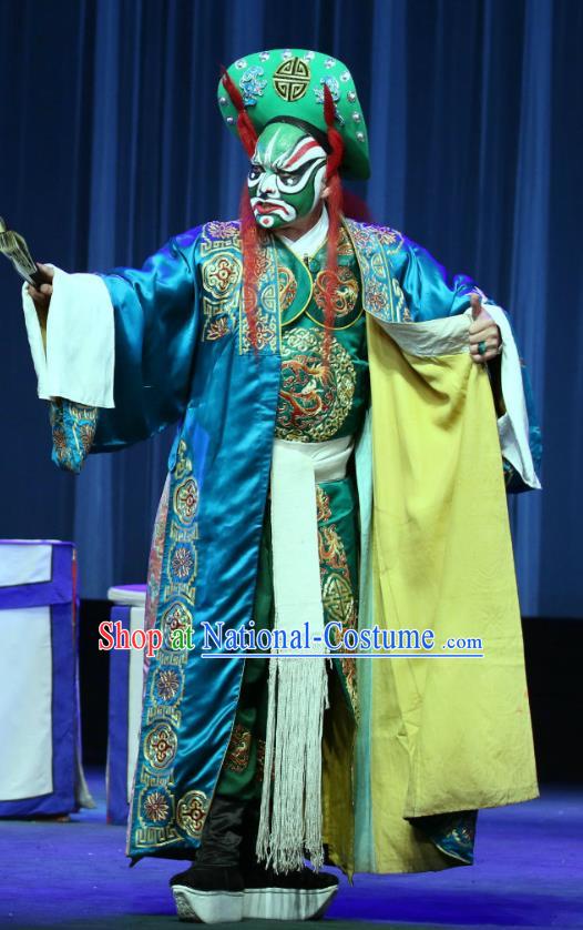 Bai Mian Hu Xiao Fang Chinese Sichuan Opera Takefu Apparels Costumes and Headpieces Peking Opera Highlights Wusheng Garment Brigand Wang Shiqi Clothing