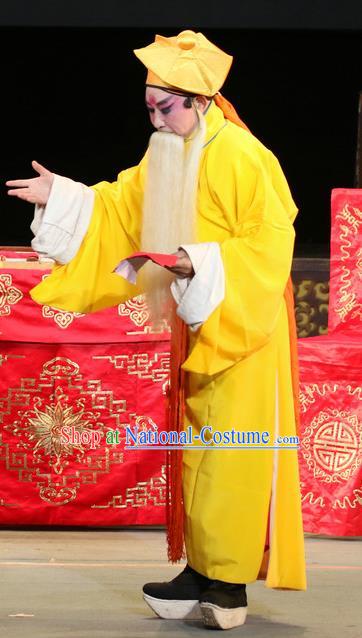 Bai Shou Tu Chinese Sichuan Opera Old Servant Apparels Costumes and Headpieces Peking Opera Highlights Elderly Male Garment Clothing