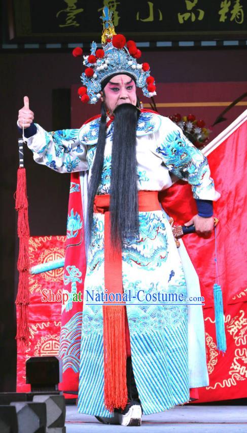 Zhan Ying Long Chinese Sichuan Opera General Xue Dingshan Apparels Costumes and Headpieces Peking Opera Highlights Martial Male Garment Wusheng Clothing