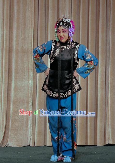 Chinese Sichuan Opera Highlights Xiaodan Garment Costumes and Headdress The Romance of Hairpin Traditional Peking Opera Young Lady Dress Maidservant Apparels