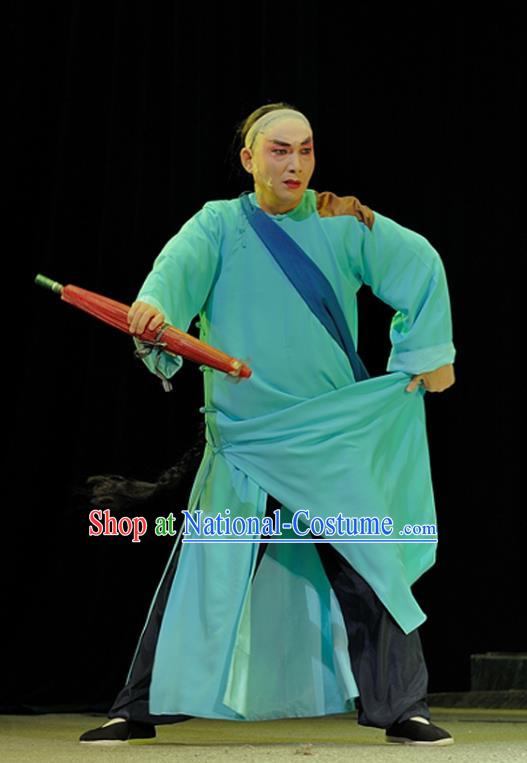 Legend of Chen Mapo Chinese Sichuan Opera Poor Male Apparels Costumes and Headpieces Peking Opera Highlights Garment Young Man Chen Fuchun Clothing