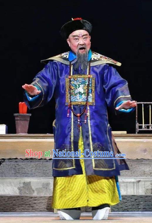 Nan Hai Li Huai Chinese Sichuan Opera Governor Zhang Renjun Apparels Costumes and Headpieces Peking Opera Highlights Jing Role Garment Official Clothing