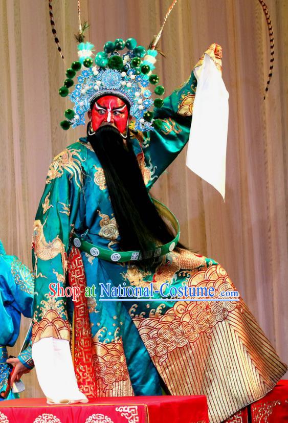 Da Pan Mountain Chinese Sichuan Opera General Guo Dashou Apparels Costumes and Headpieces Peking Opera Highlights Painted Role Garment Military Officer Clothing