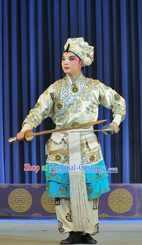 Hu Jia Zhuang Chinese Sichuan Opera Swordsman Wang Ying Apparels Costumes and Headpieces Peking Opera Highlights Martial Male Garment Hero Clothing