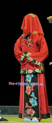 Chinese Sichuan Highlights Opera Diva Garment Costumes and Headdress Legend of Chen Mapo Traditional Peking Opera Actress Dress Liu Qiaogu Wedding Apparels