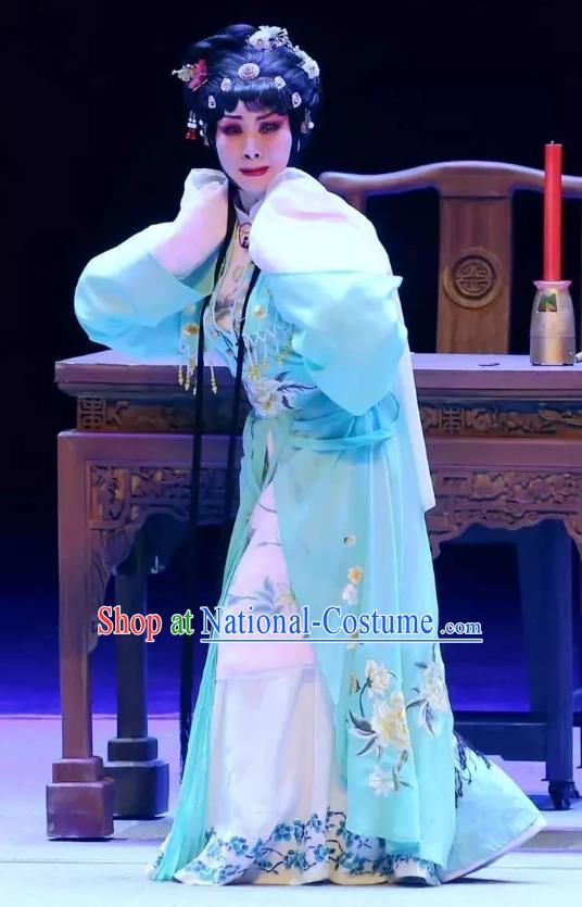 Chinese Sichuan Highlights Opera Diva Mei Qiuyun Garment Costumes and Headdress Mei Nv Traditional Peking Opera Hua Tan Dress Actress Apparels