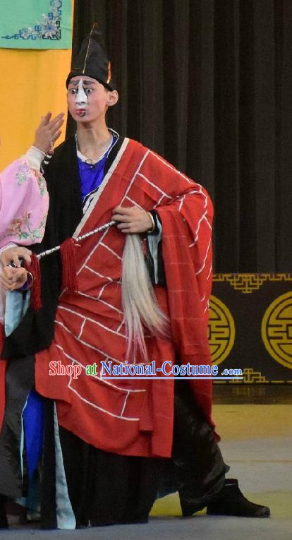 Chinese Sichuan Opera Clown Apparels Costumes and Headpieces Peking Opera Highlights Chou Role Garment Martial Male Clothing