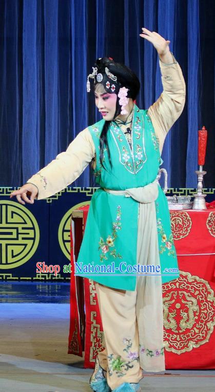 Chinese Sichuan Highlights Opera Garment Costumes and Headdress Hua Wenfang Qiang Qin Traditional Peking Opera Hua Tan Dress Diva Cui Xiu Apparels