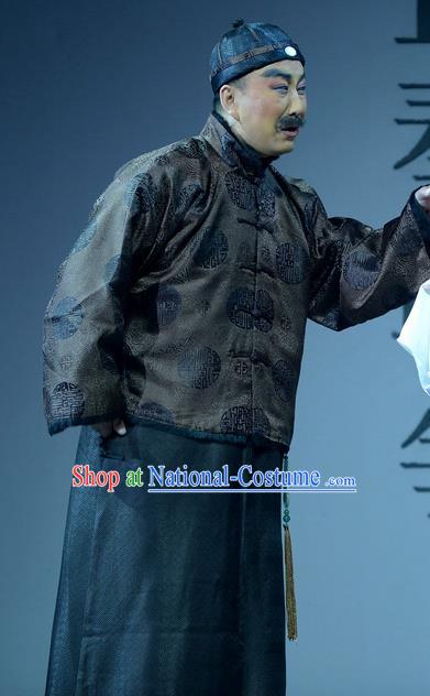 Bei Guo Jia Ren Chinese Bangzi Opera Elderly Male Apparels Costumes and Headpieces Traditional Hebei Clapper Laosheng Garment Zhang Xun Clothing