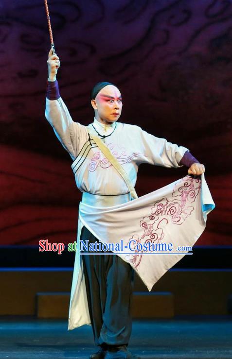 Cang Sheng Zai Shang Chinese Sichuan Opera Hero Apparels Costumes and Headpieces Peking Opera Highlights Young Male Garment Swordsman Clothing