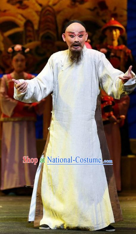 Cang Sheng Zai Shang Chinese Sichuan Opera Civilian Male Apparels Costumes and Headpieces Peking Opera Highlights Garment Laosheng Clothing